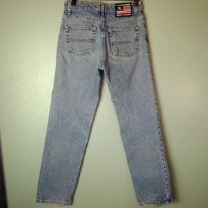 Vintage Ralph Lauren BIG LOGO Denim Jeans Womens 2